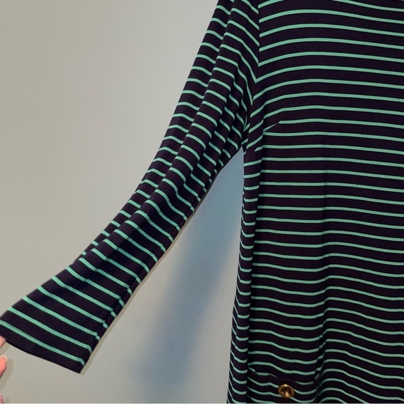 STS Sail to Sable Striped Nautical Jersey Dress with Patch Pockets Size Large - Picture 5 of 7
